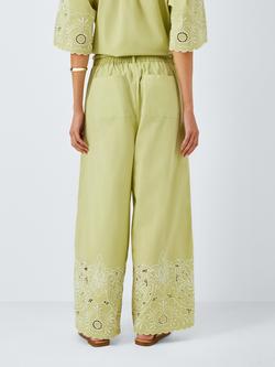 AND/OR Karin Cutwork Cropped Trousers, Green - view 2, Green