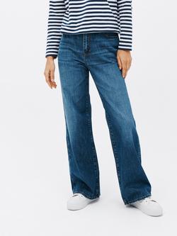 John Lewis ANYDAY Wide Leg Denim Jeans, Mid Wash, Mid Wash