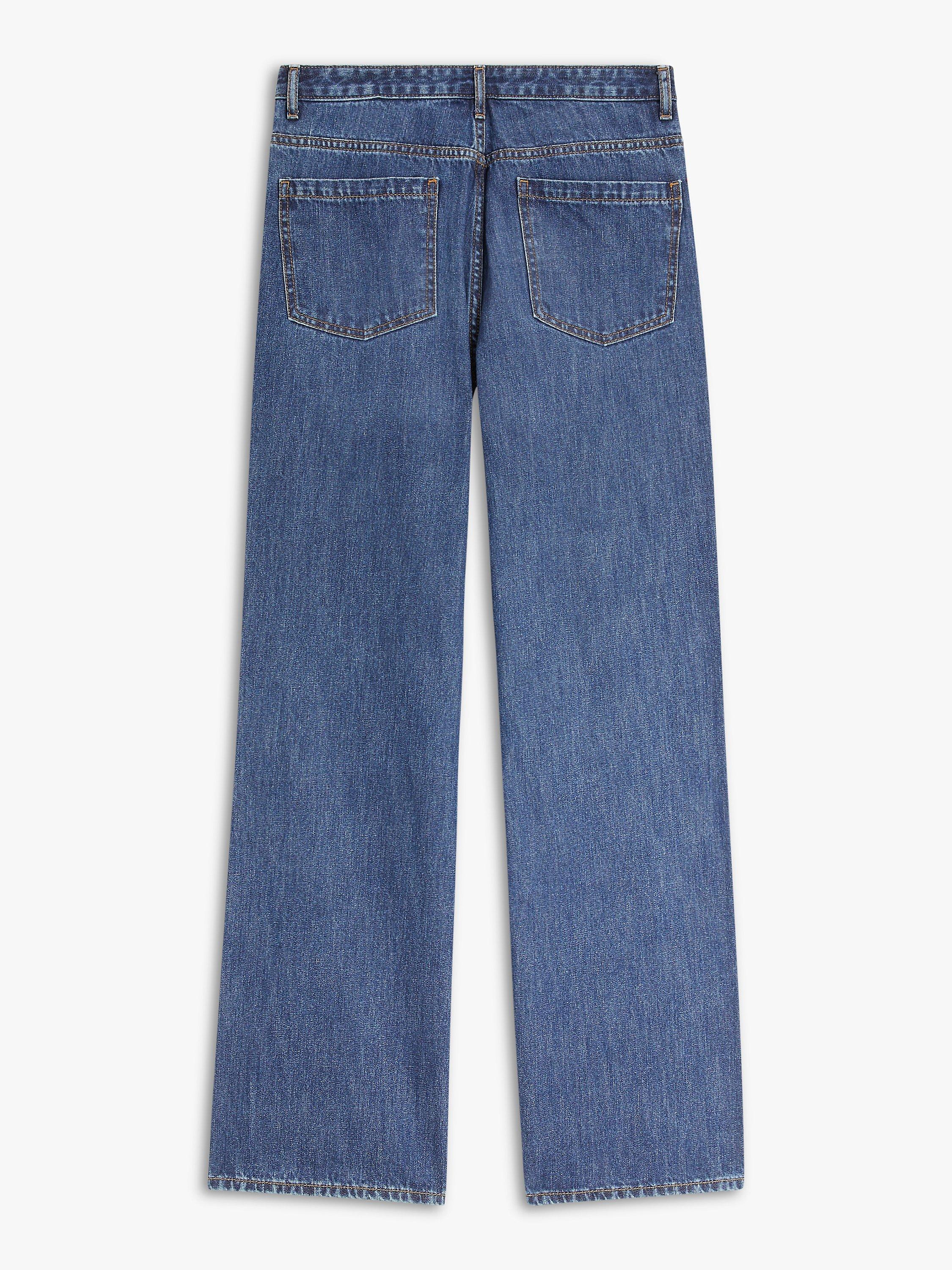 Product image 5 of 6, which shows John Lewis ANYDAY Wide Leg Denim Jeans, Mid Wash, 6