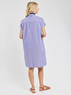Armor Lux Heritage Stripe Shirt Dress, Seal/Ecru/Rouge - view 2, Seal/Ecru/Rouge