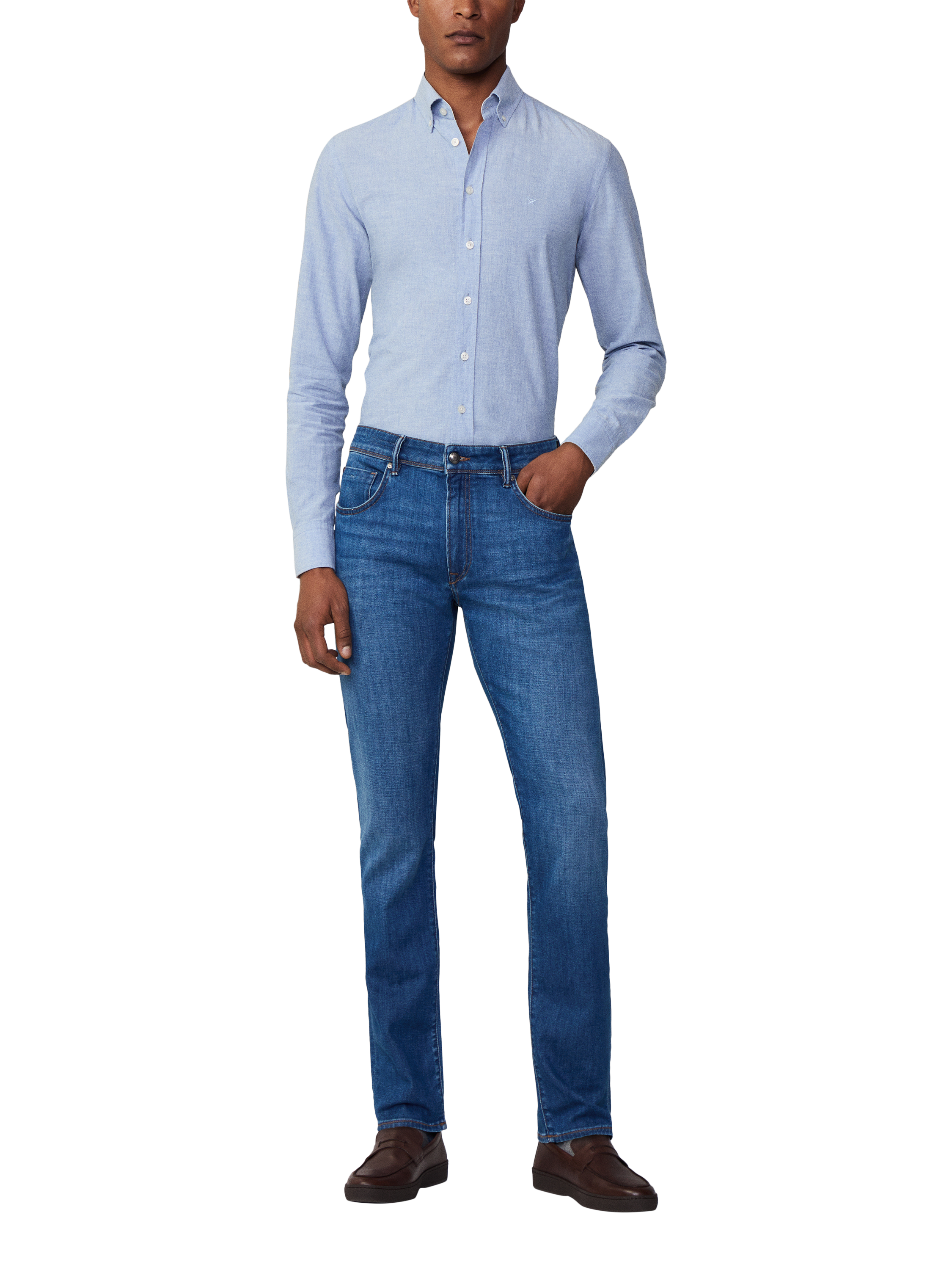 Product image 1 of 6, which shows Hackett London Slim Fit Jeans, Denim Blue, 32R