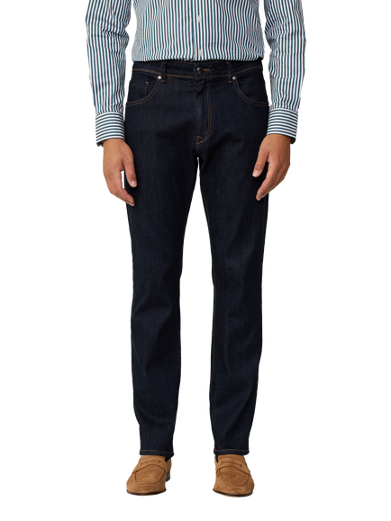 Hackett London Classic Fit Stretch Jeans - view 2, Denim Blue