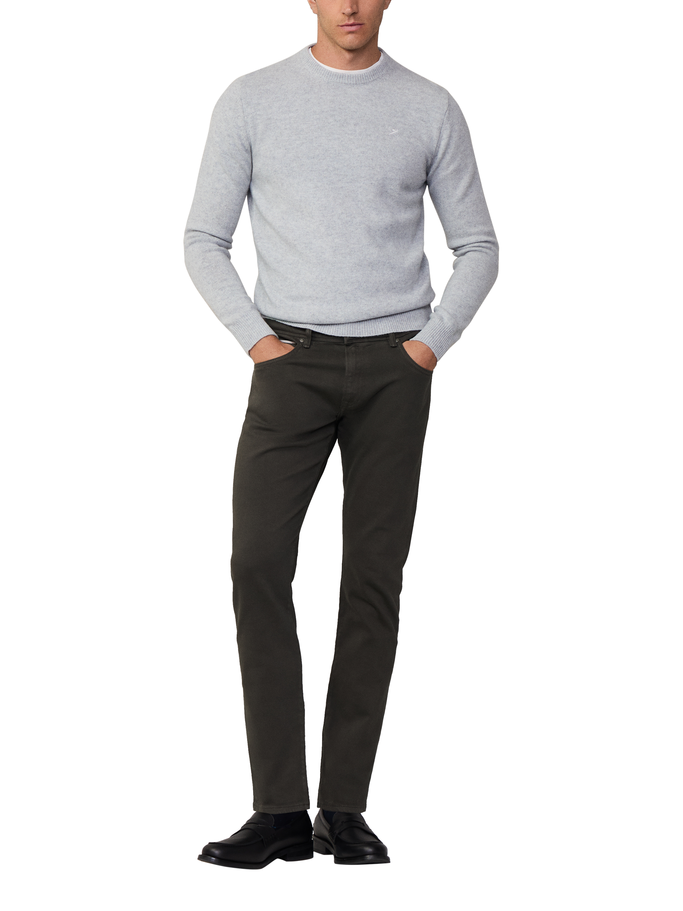 Hackett London Classic Fit Jeans, Khaki Green