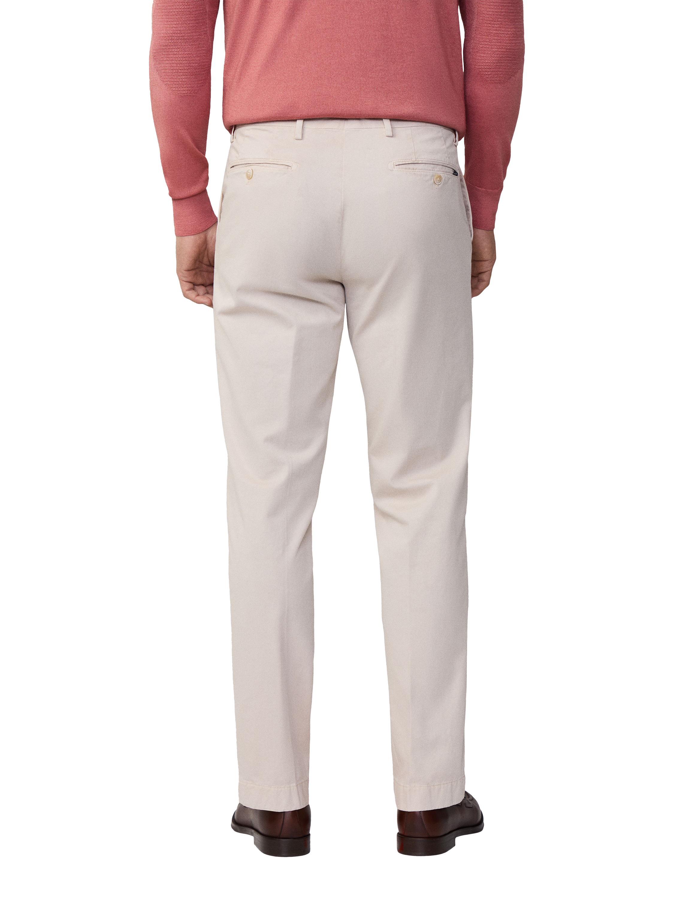 Product image 3 of 7, which shows Hackett London Cotton Blend Slim Fit Trousers, Stone Beige, 28R
