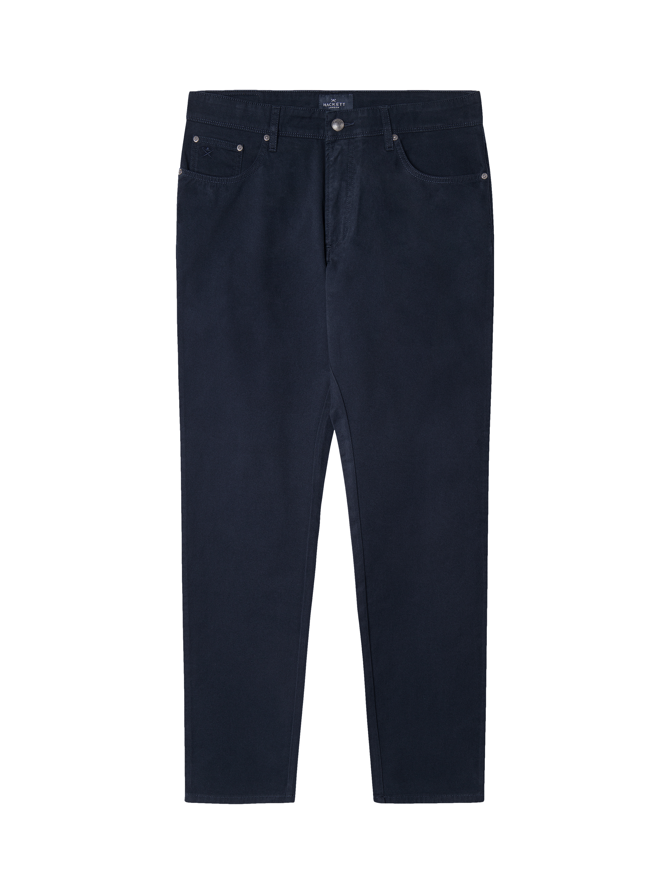 Product image 6 of 8, which shows Hackett London Cotton Blend Straight Fit Chinos, Navy Blazer, 28R