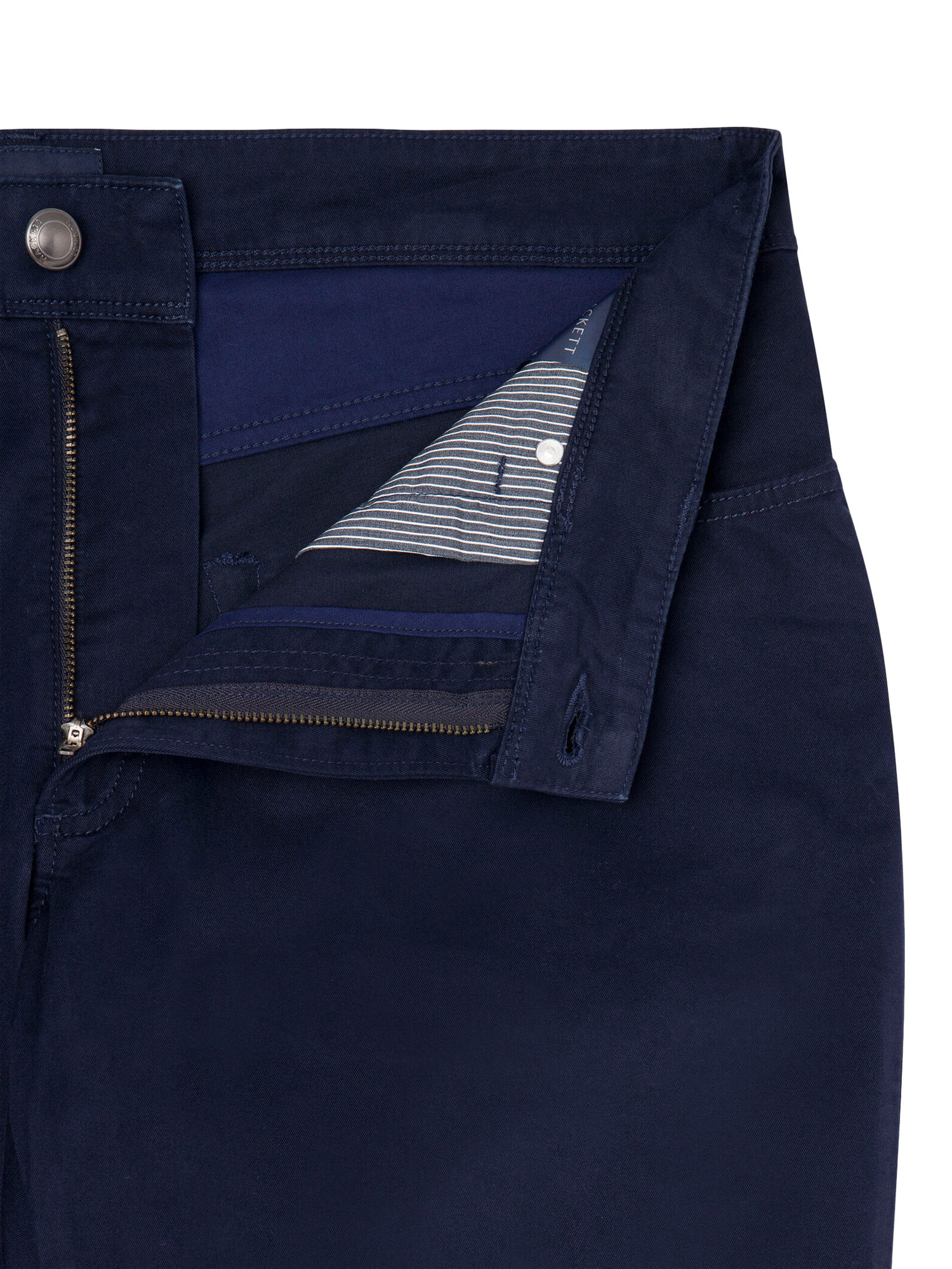 Product image 8 of 8, which shows Hackett London Cotton Blend Straight Fit Chinos, Navy Blazer, 28R
