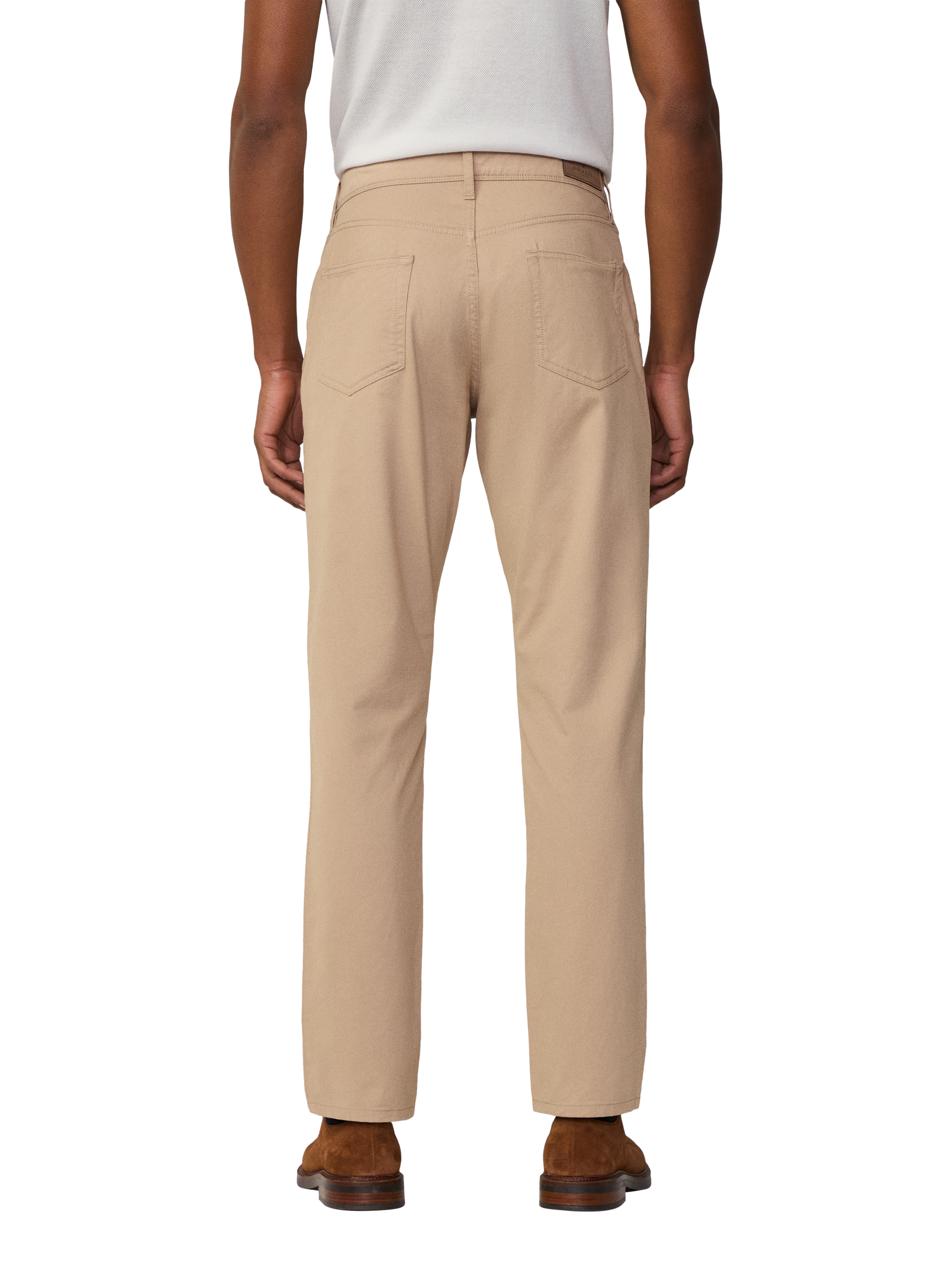 Product image 3 of 7, which shows Hackett London Cotton Blend Straight Fit Chinos, Oat, 28R