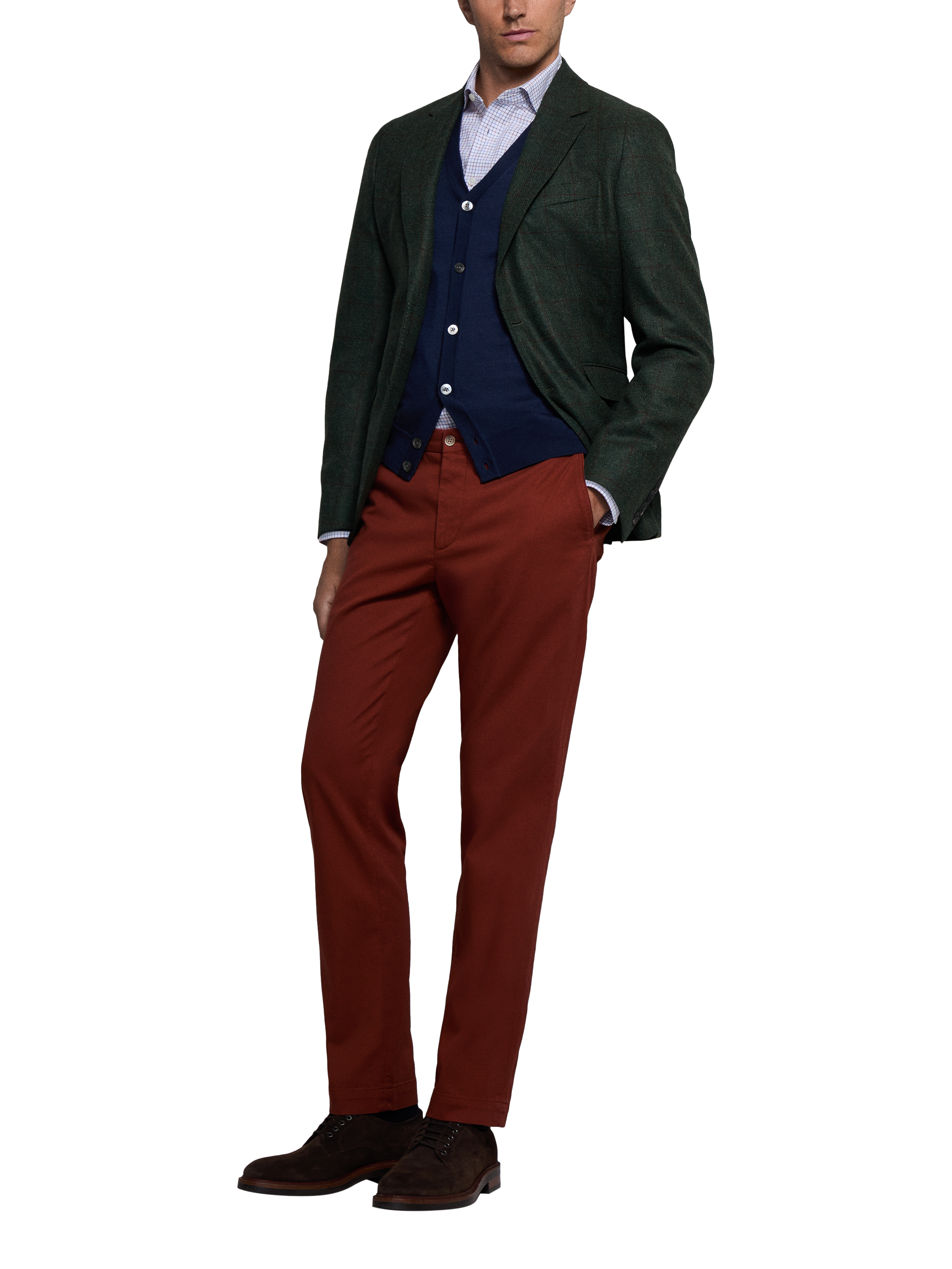 Product image 4 of 8, which shows Hackett London Slim Fit Chinos, Cognac Brown, 30R