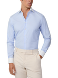 Hackett London Cotton Tailored Fit Stripe Shirt, Sky Blue