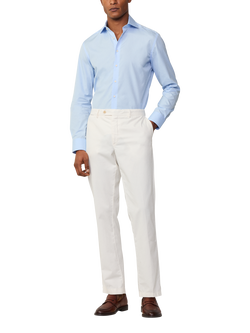 Hackett London Slim Fit Poplin Cotton Shirt, Sky Blue