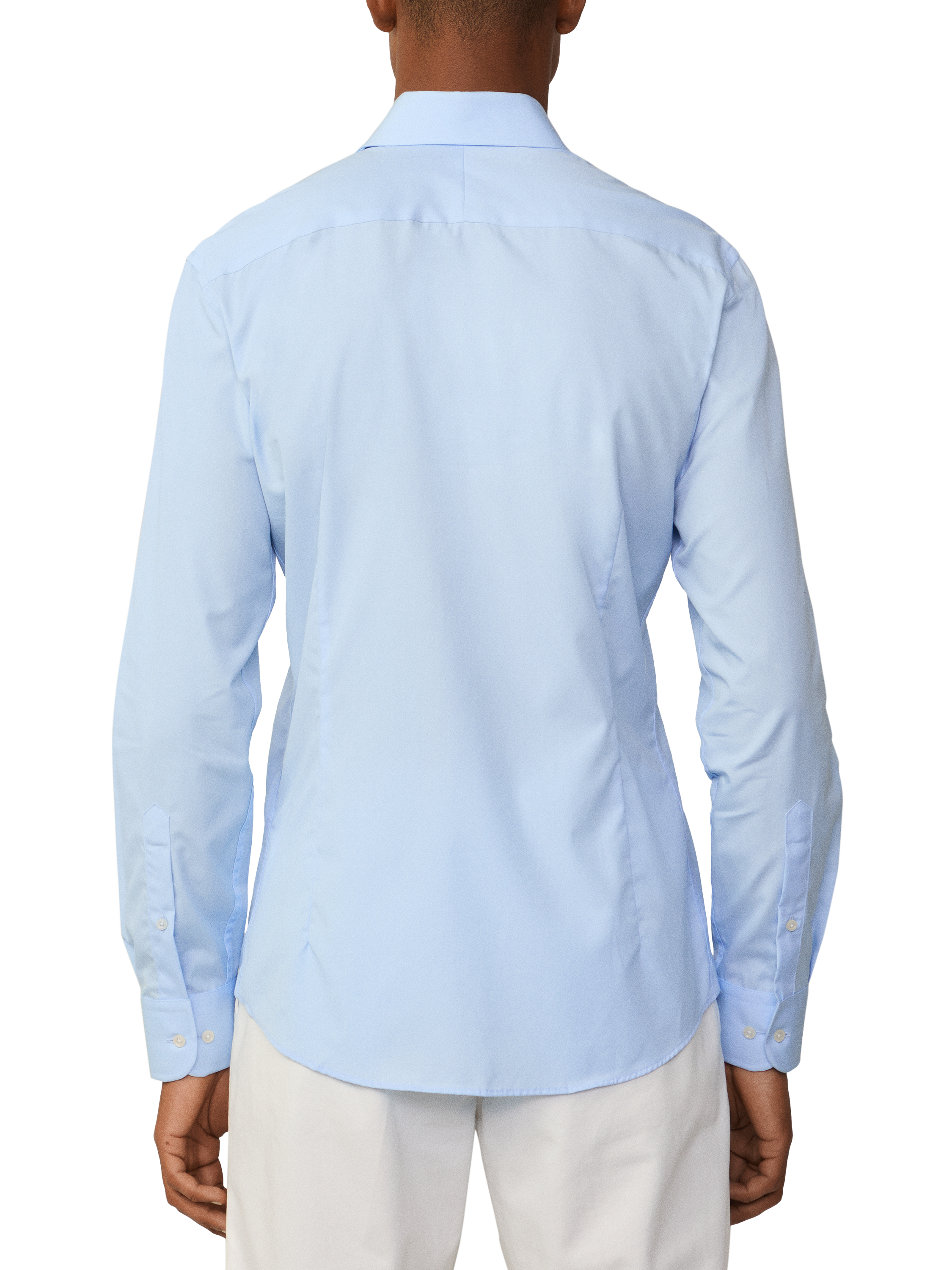 Product image 3 of 8, which shows Hackett London Slim Fit Poplin Cotton Shirt, Sky Blue, S