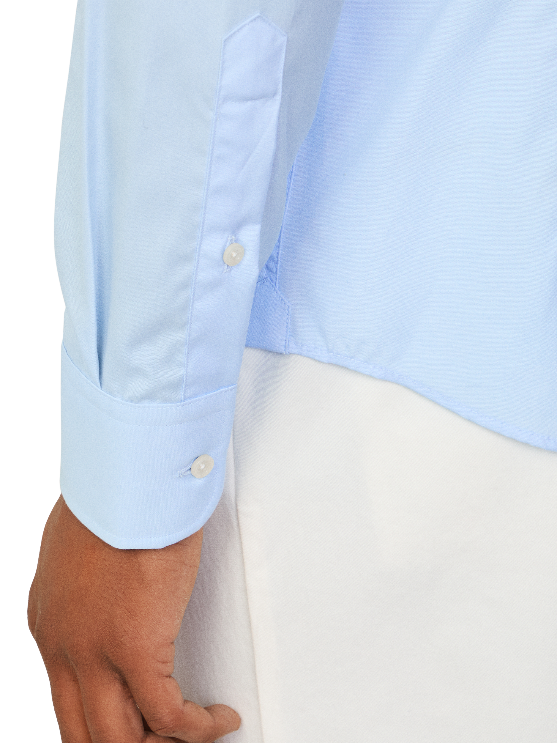 Product image 5 of 8, which shows Hackett London Slim Fit Poplin Cotton Shirt, Sky Blue, S