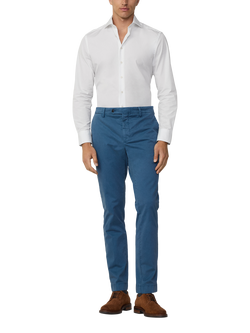 Hackett London Slim Fit Poplin Cotton Shirt, White