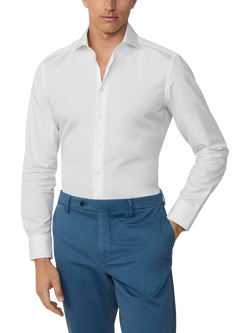 Hackett London Slim Fit Poplin Cotton Shirt - view 2, White