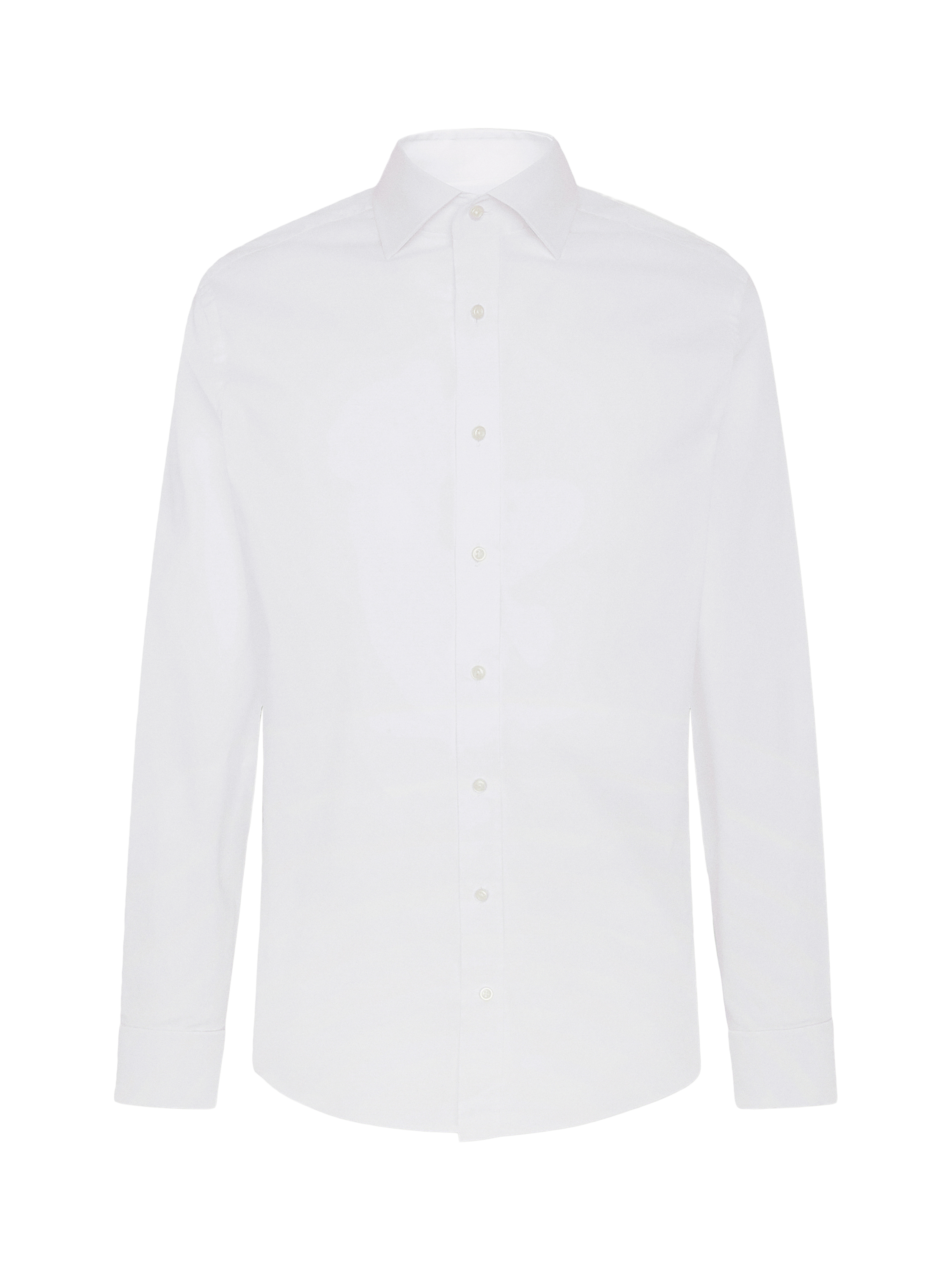Product image 6 of 7, which shows Hackett London Tailored Fit Poplin Cotton Blend Cufflink Shirt, White, White, S-M