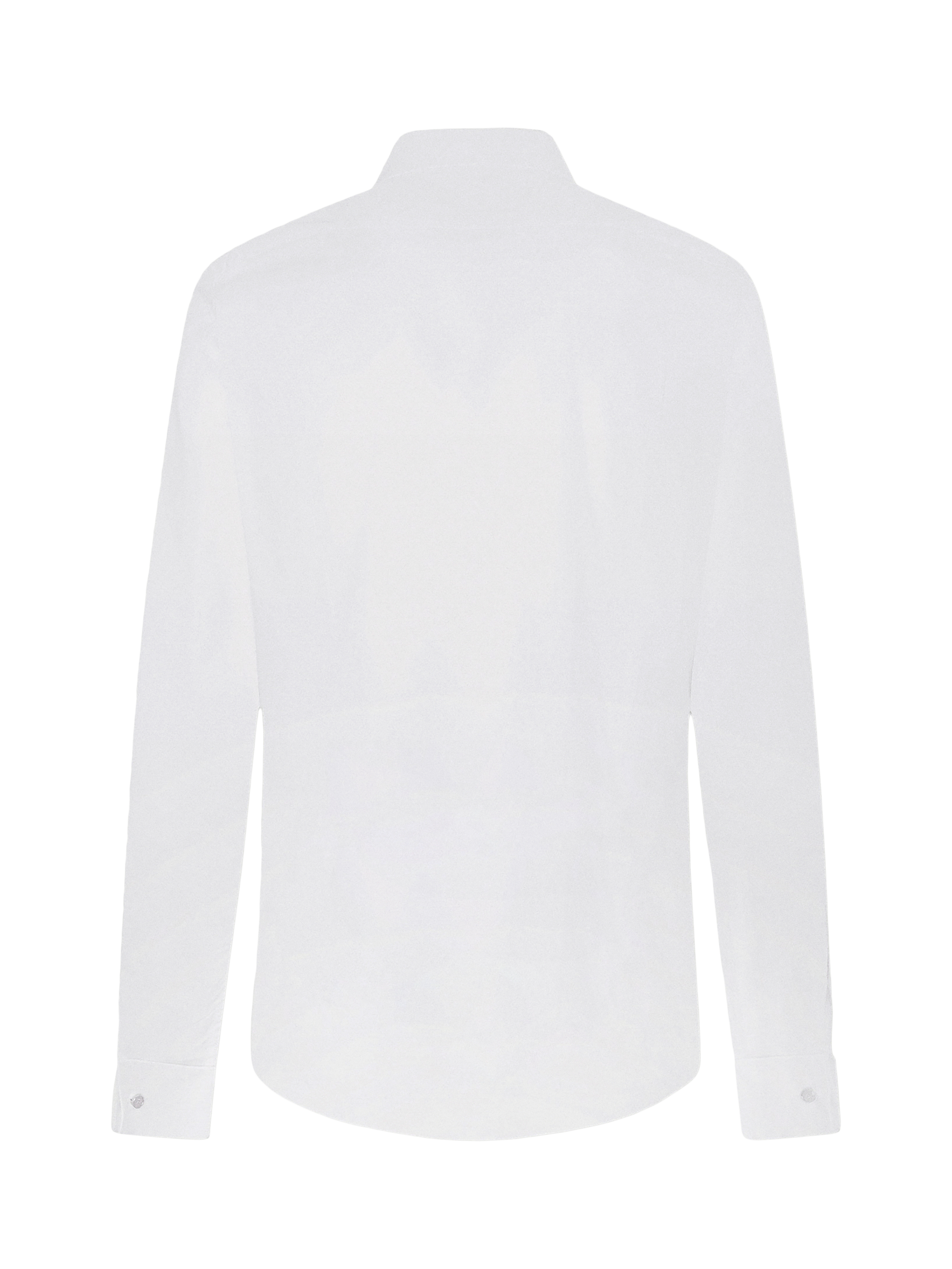 Product image 7 of 7, which shows Hackett London Tailored Fit Poplin Cotton Blend Cufflink Shirt, White, White, S-M