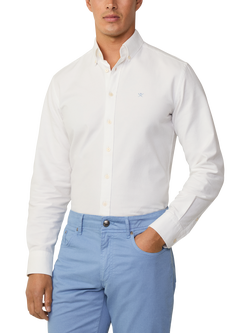 Hackett London Slim Fit Brompton Collar Oxford Cotton Shirt - view 2, White