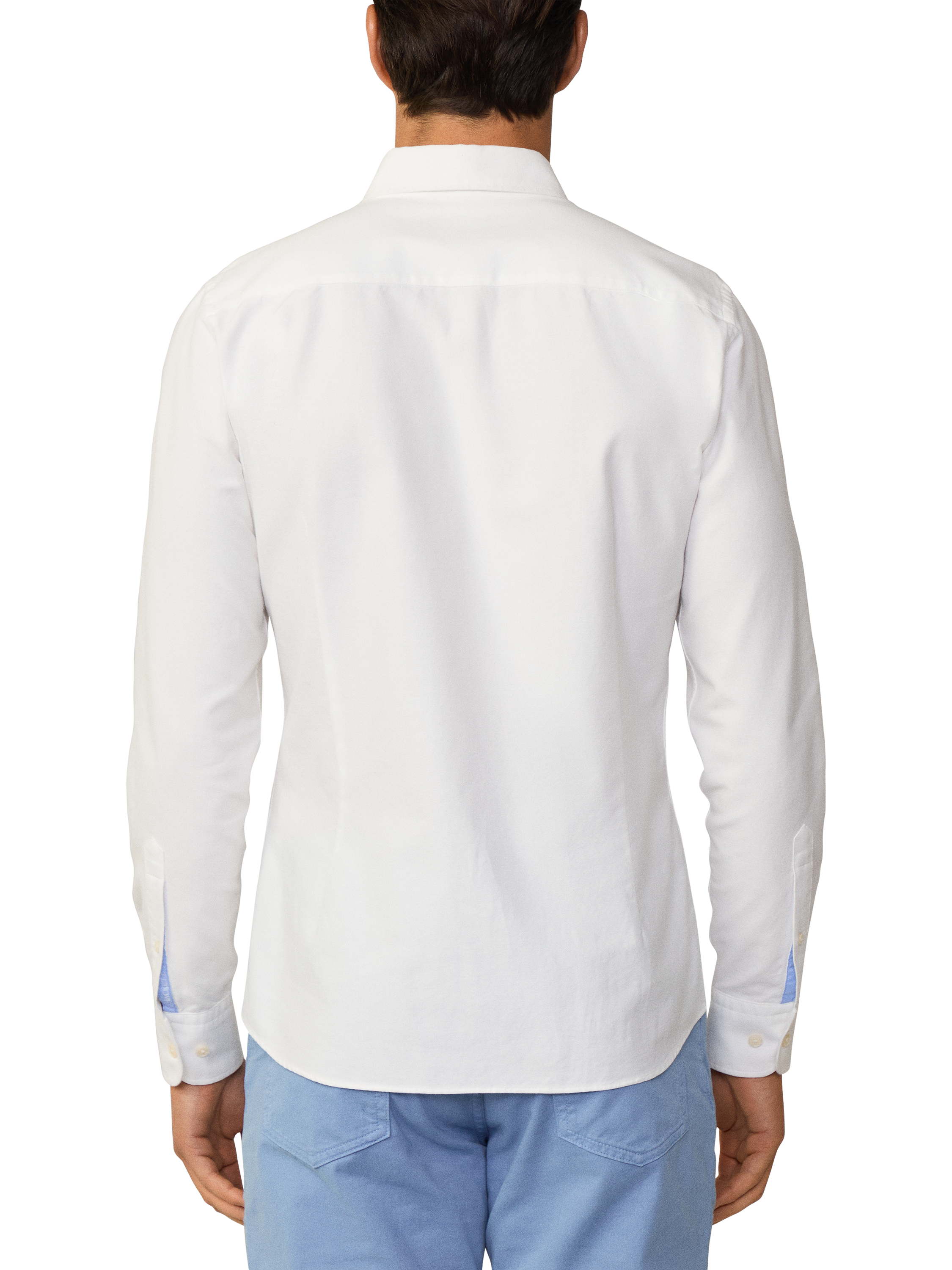 Product image 3 of 7, which shows Hackett London Slim Fit Brompton Collar Oxford Cotton Shirt, White, XS