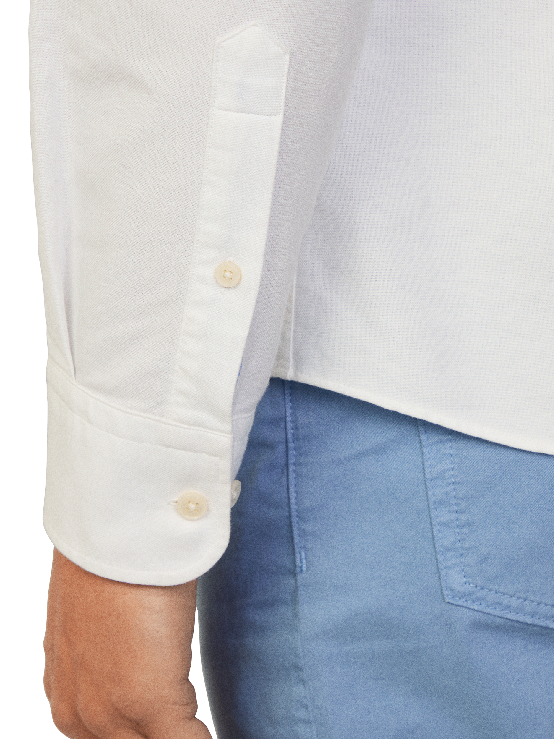 Product image 5 of 7, which shows Hackett London Slim Fit Brompton Collar Oxford Cotton Shirt, White, XS
