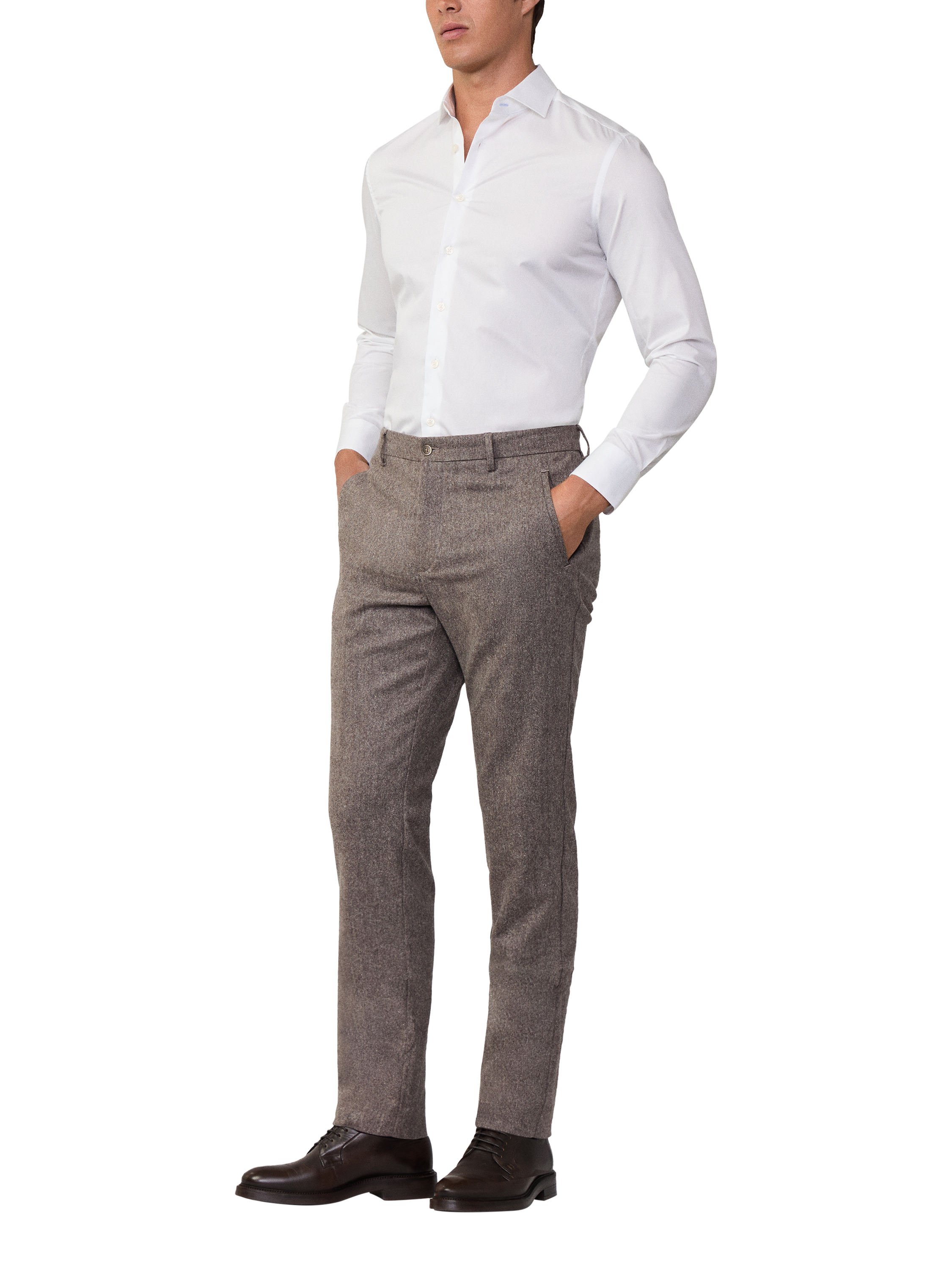 Hackett London Slim Fit Cotton Twill Shirt, White