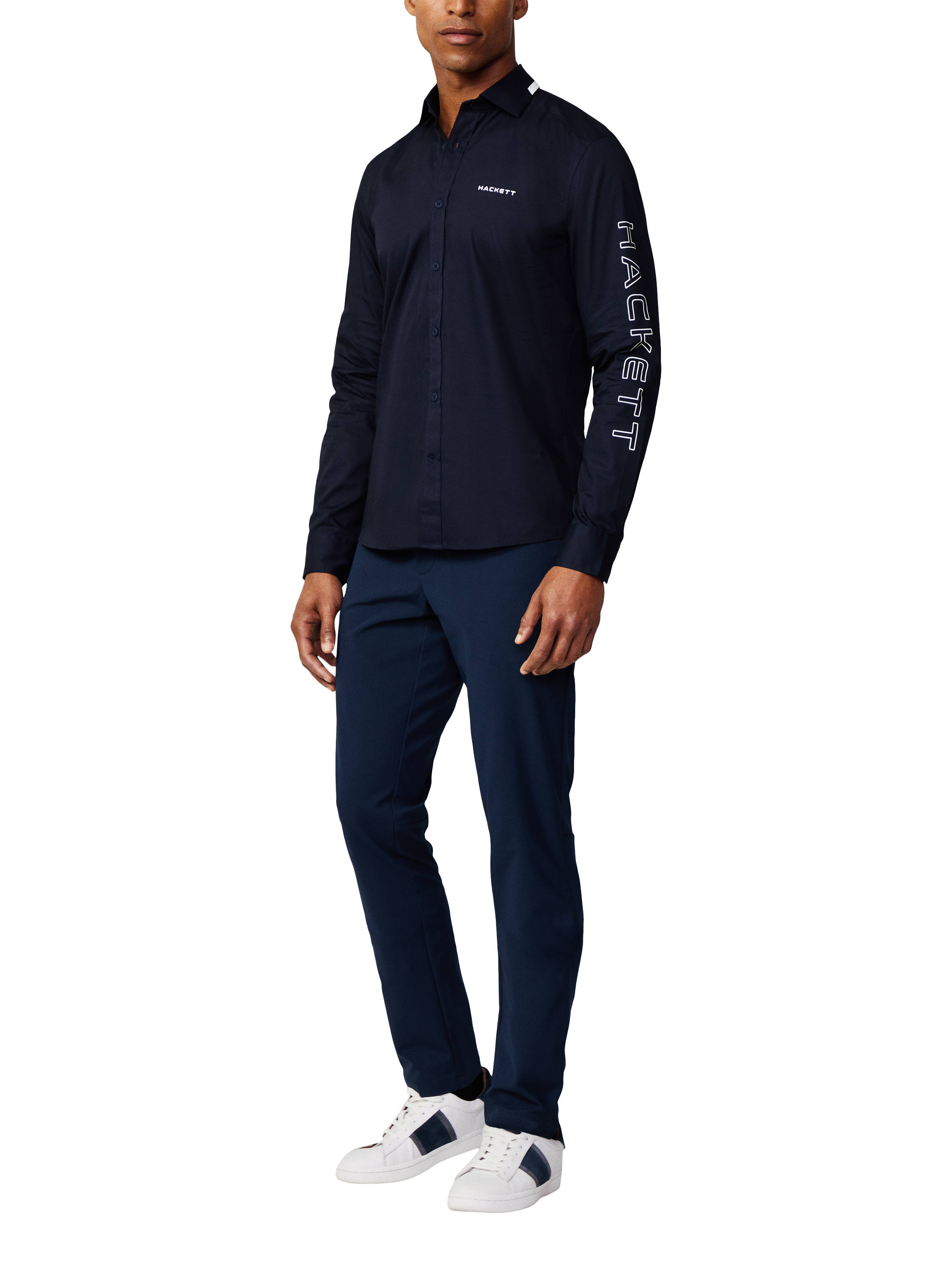 Hackett London Sport Racing Cotton Shirt, Navy