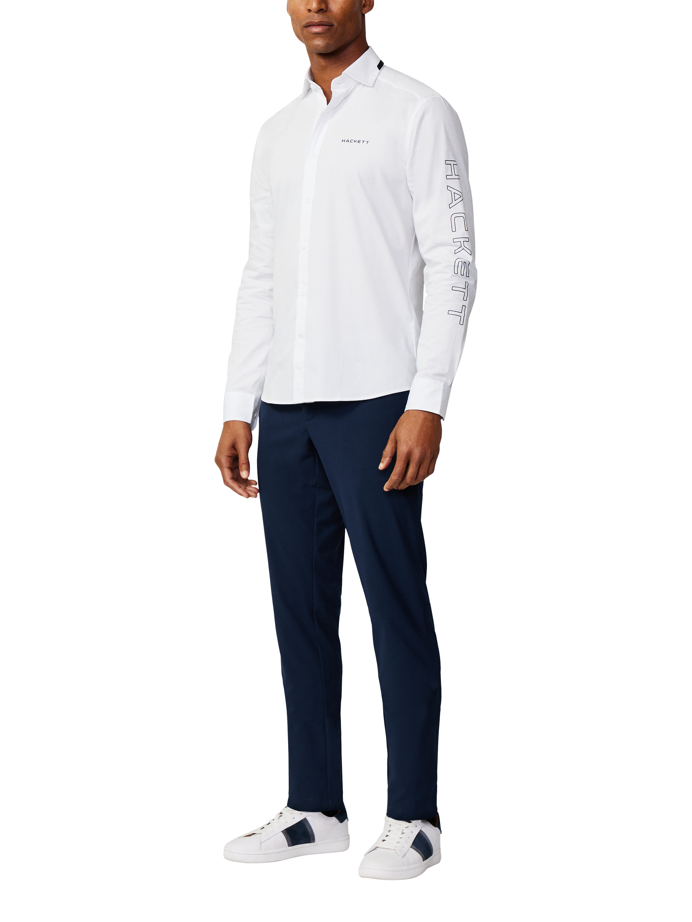 Hackett London Sport Racing Cotton Shirt, White
