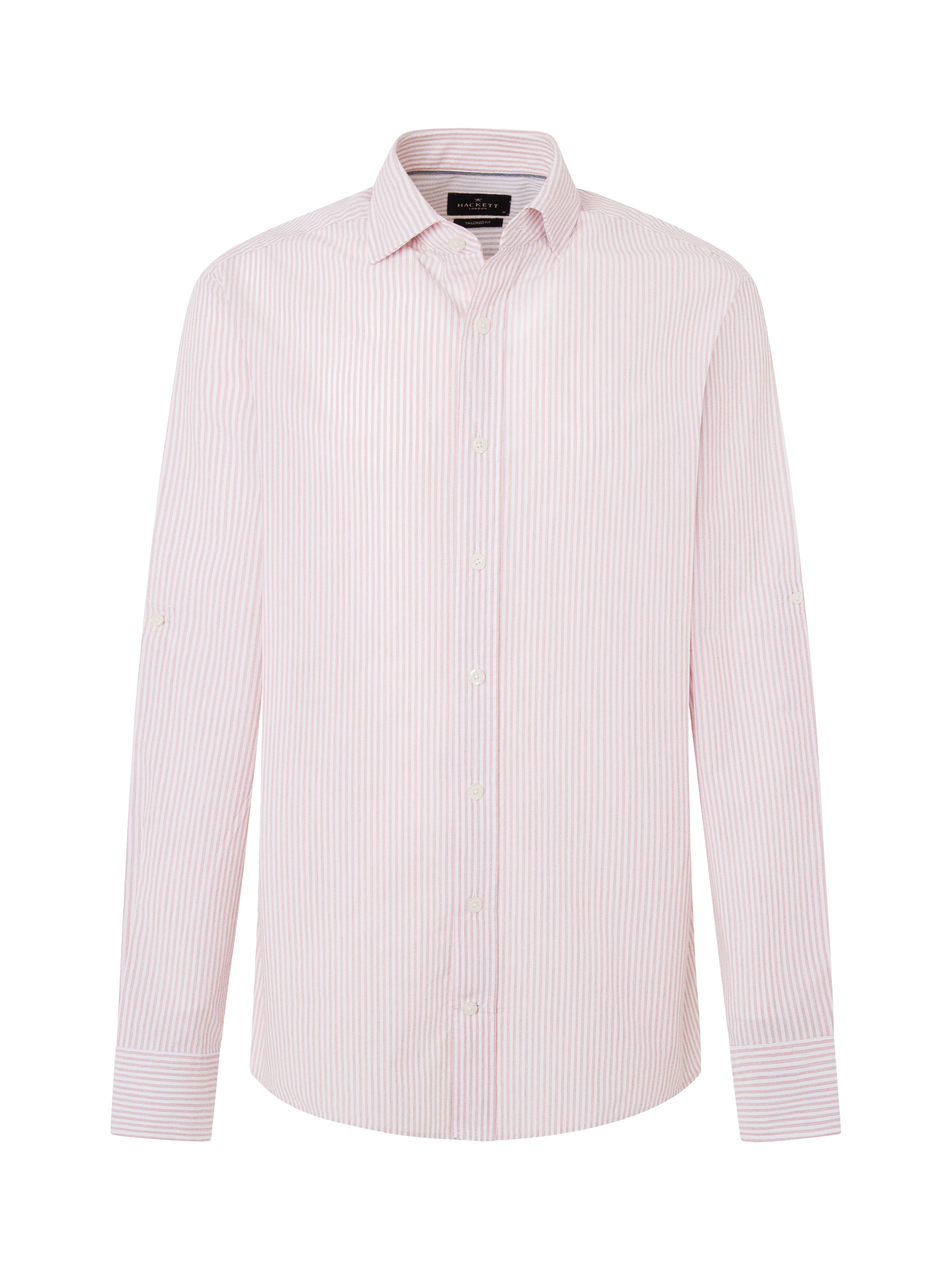 Product image 6 of 6, which shows Hackett London Bengal Stripe Cotton Shirt, Red/White, XS