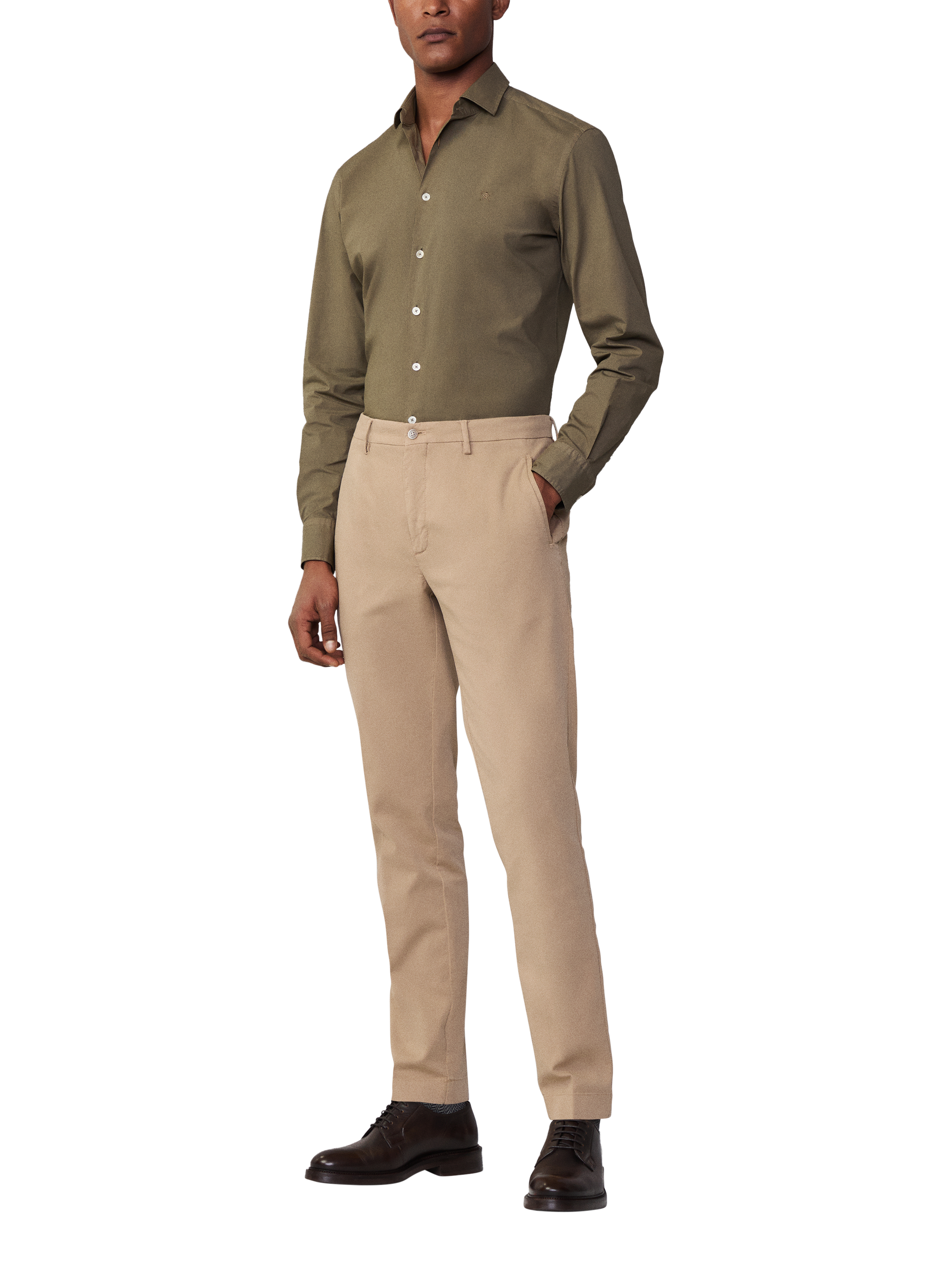 Hackett London Stretch Sloan Fit Trousers, Malt Beige