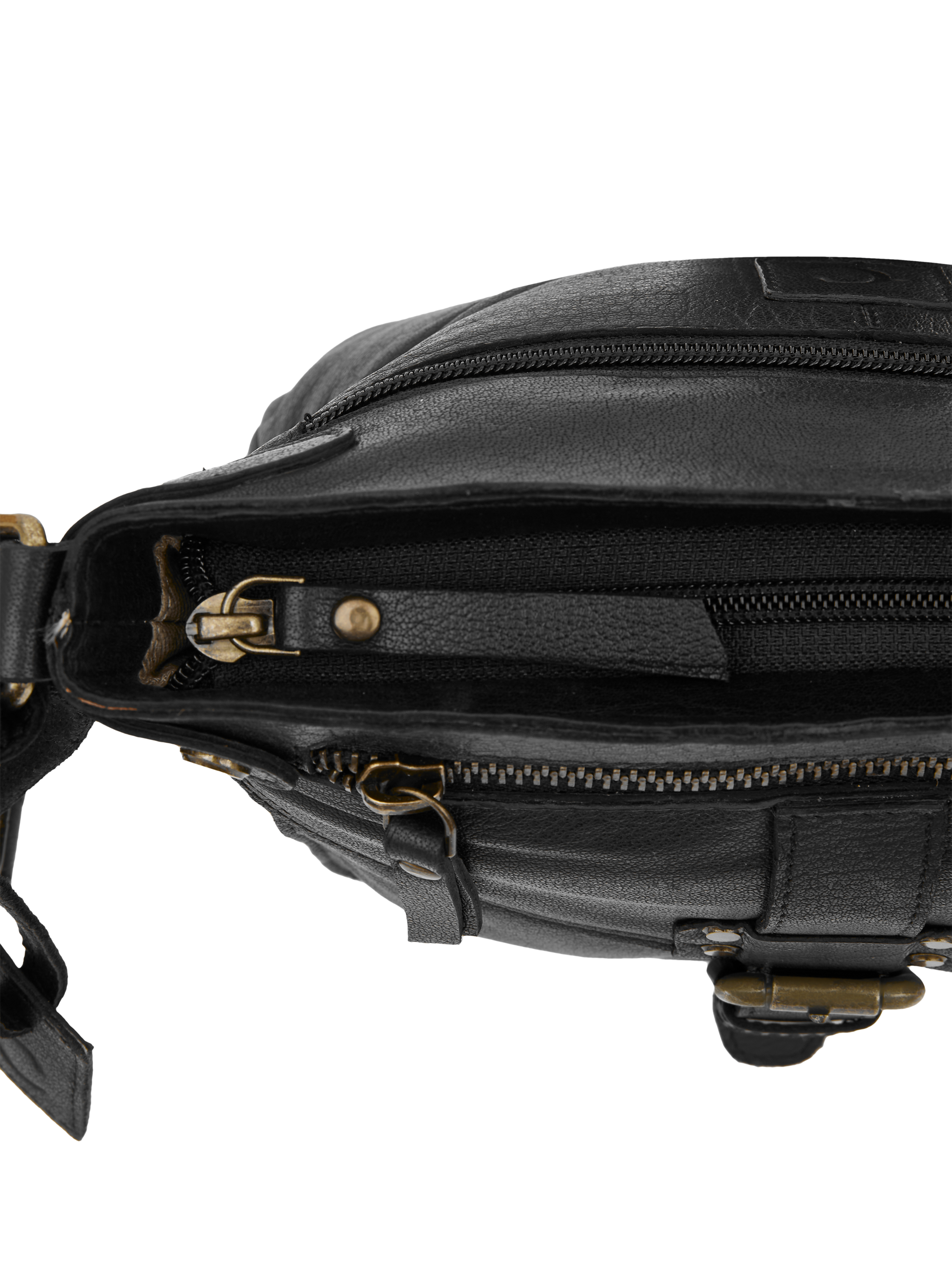 Product image 4 of 4, which shows Celtic & Co. Leather Crossbody Bag, Black