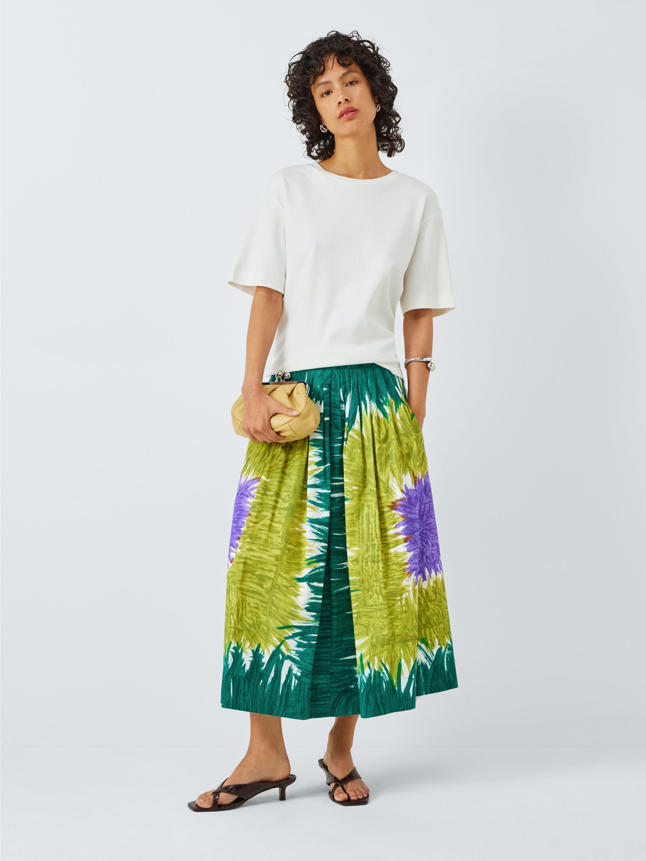 Product image 3 of 6, which shows Weekend MaxMara Circeo Print Skirt, Multi, 10