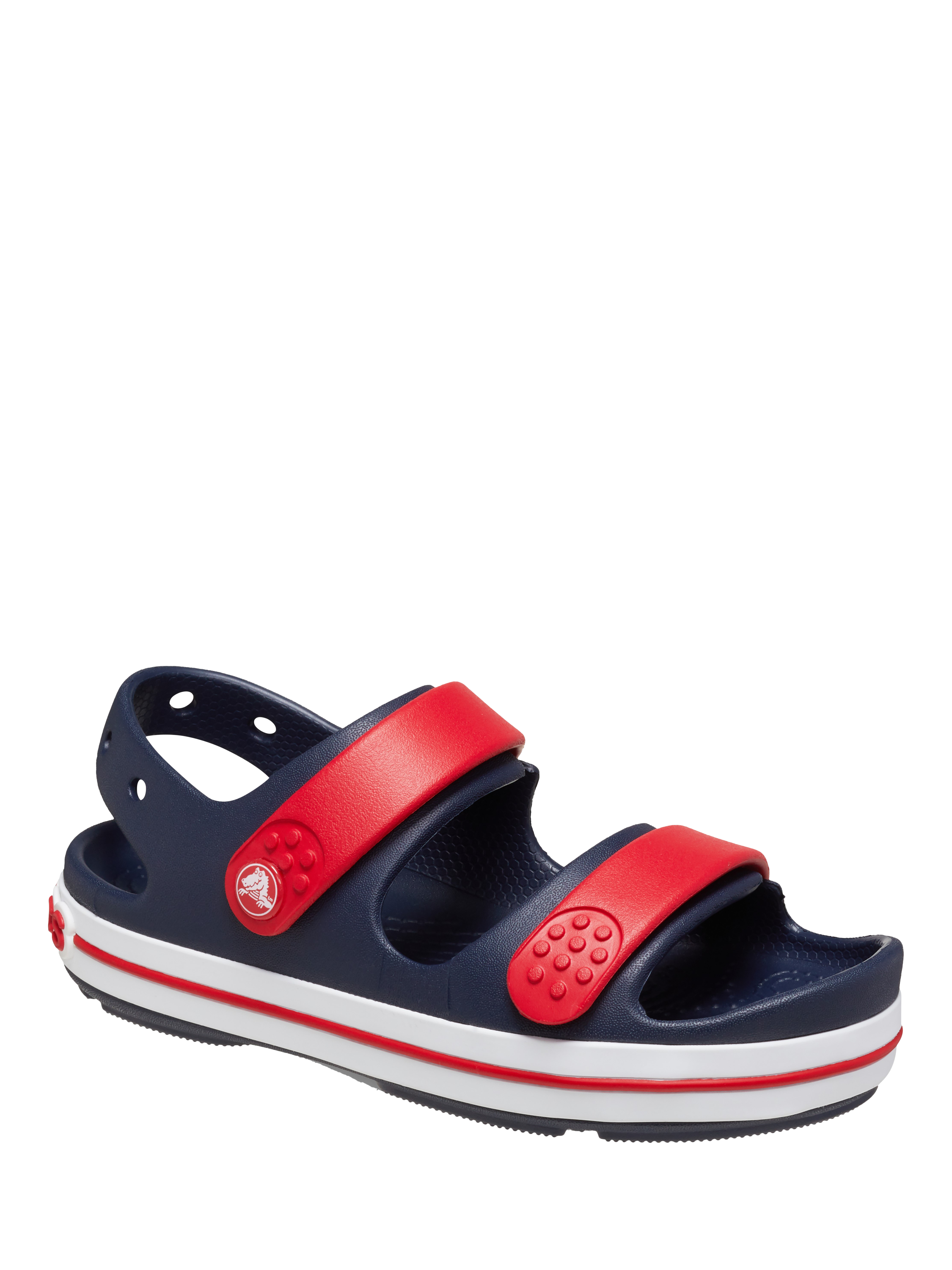 Product image 3 of 6, which shows Crocs Kids' Crocband Cruiser Sandals, Navy/Red, 4 Jnr