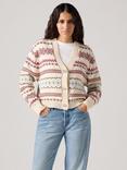 Levi's Gala Fair Isle Cardigan, White/Multi