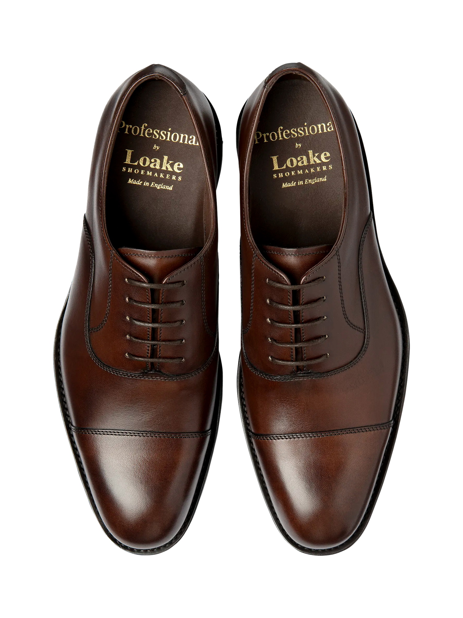 Product image 3 of 3, which shows Loake Hitchcock Leather Oxford Lace Up Shoes, Brown, 7