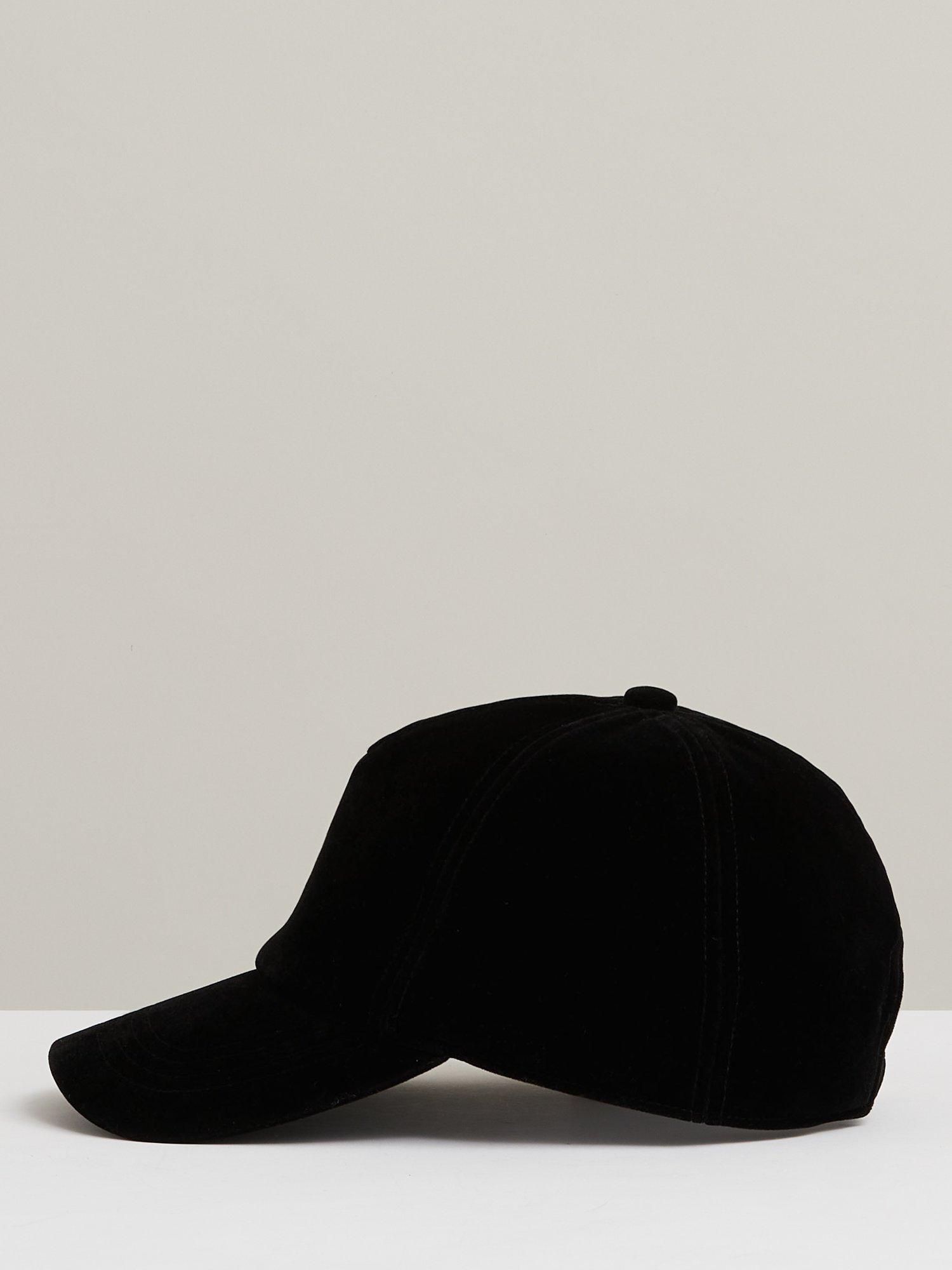 Reiss Vickie Velvet Baseball Cap, Black