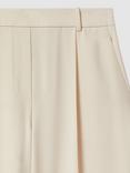 Reiss Eden Wide Leg Trousers, Cream