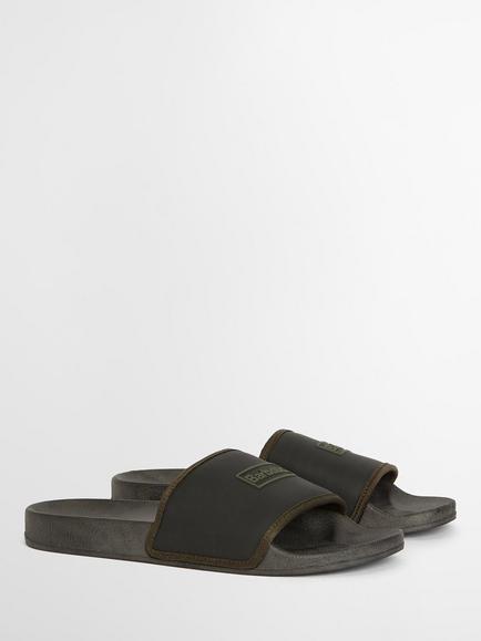 Barbour Cresswell Sliders, Black - view 2, Black