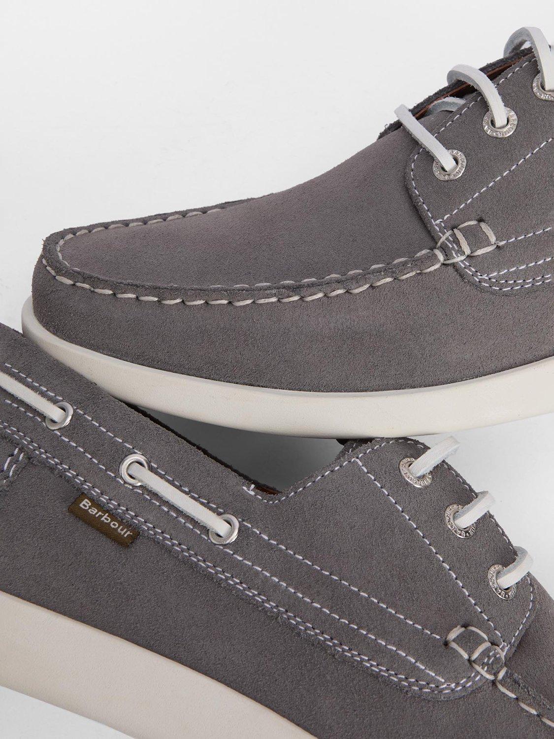Product image 5 of 6, which shows Barbour Armada Suede Boat Shoes, Grey, 7