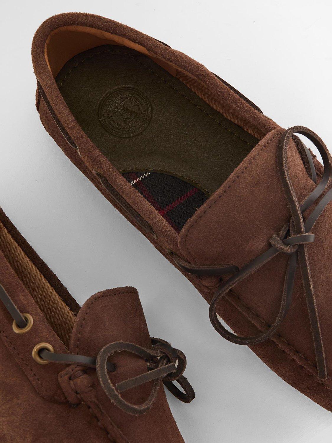 Product image 5 of 6, which shows Barbour Courage Suede Driving Shoes, Chocco, 7