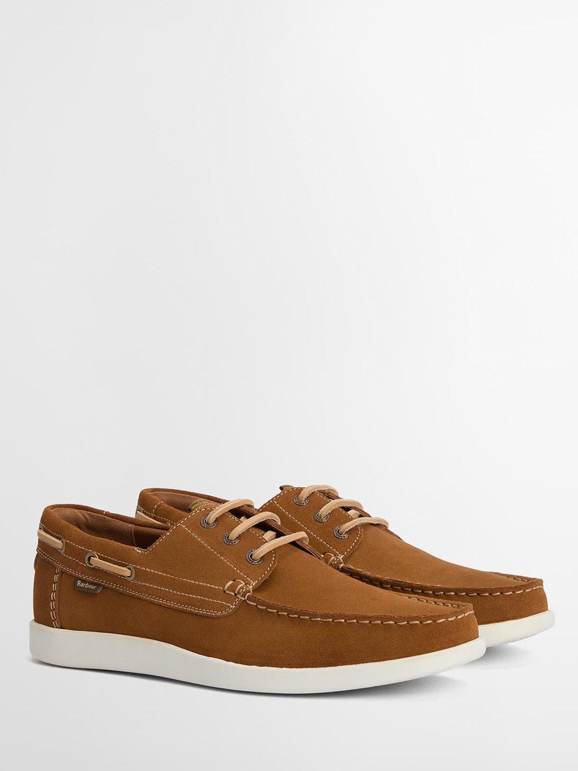 Product image 2 of 6, which shows Barbour Armada Suede Boat Shoes, Tan, 7