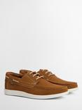 Barbour Armada Suede Boat Shoes, Tan