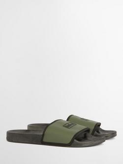 Barbour Cresswell Sliders, Olive - view 2, Olive