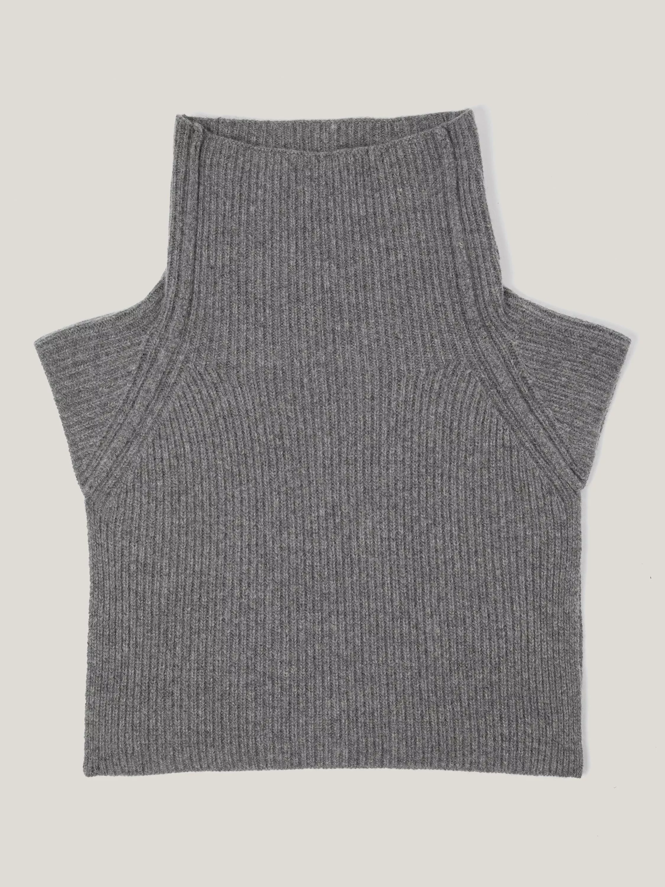 Jigsaw Wool Rich Roll Neck Bib Grey