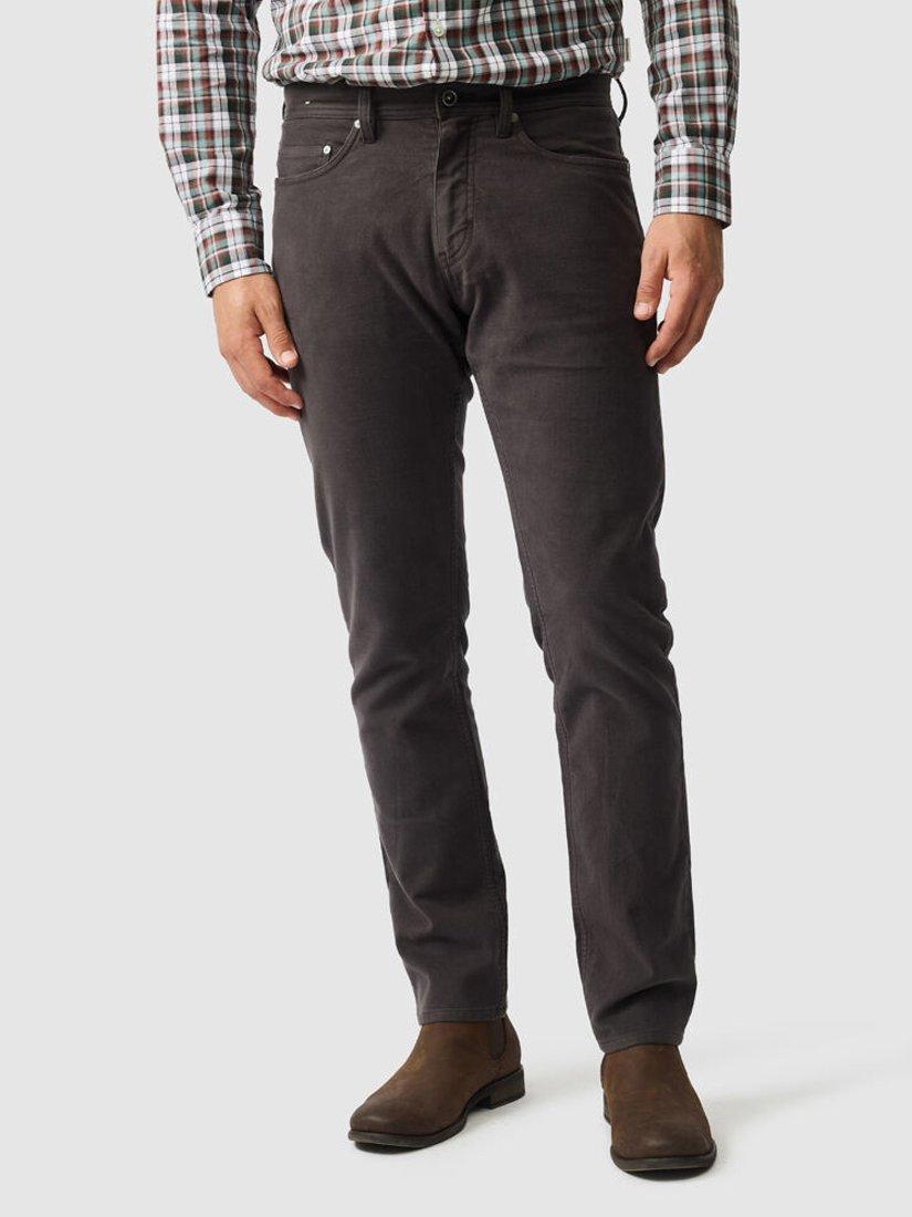 Product image 1 of 6, which shows Rodd & Gunn Albury Straight Fit Moleskin Stretch Cotton Jeans, Fossil, 28R