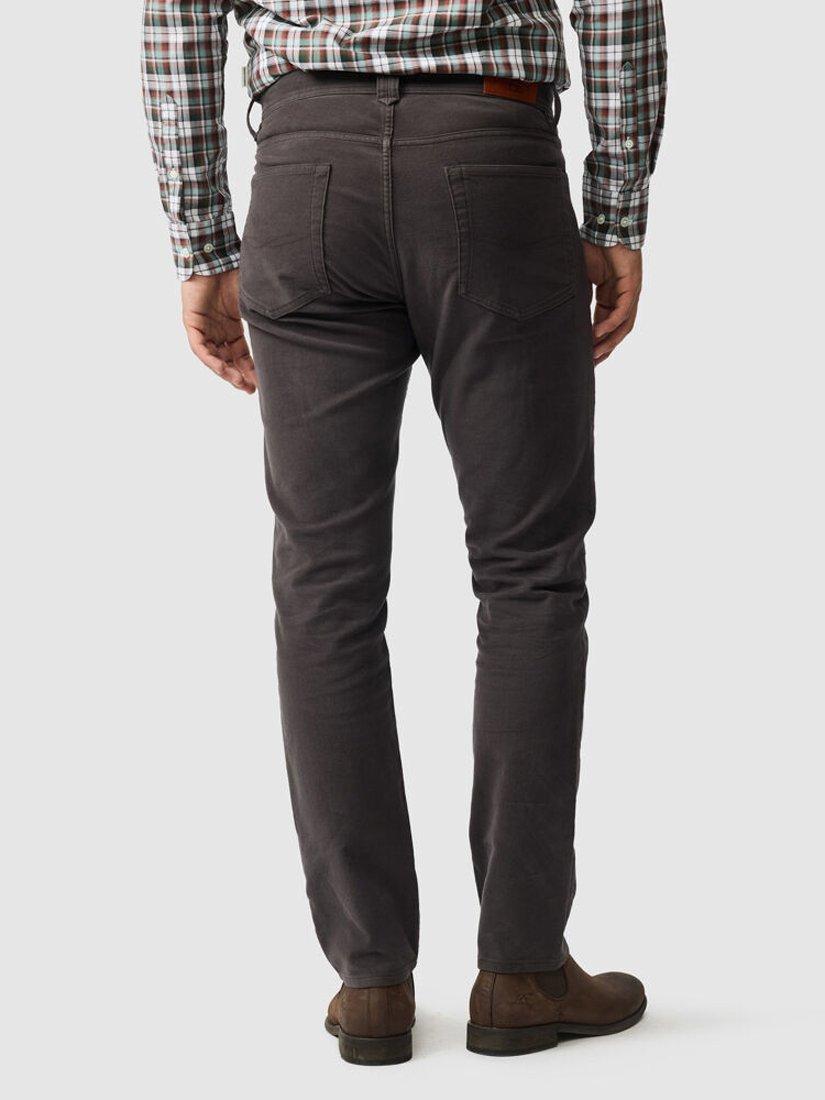 Product image 3 of 6, which shows Rodd & Gunn Albury Straight Fit Moleskin Stretch Cotton Jeans, Fossil, 28R