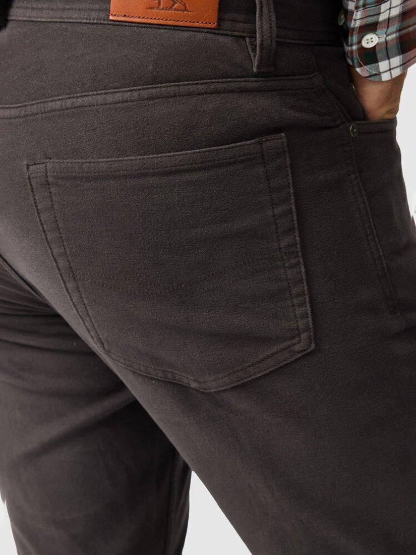 Product image 5 of 6, which shows Rodd & Gunn Albury Straight Fit Moleskin Stretch Cotton Jeans, Fossil, 28R