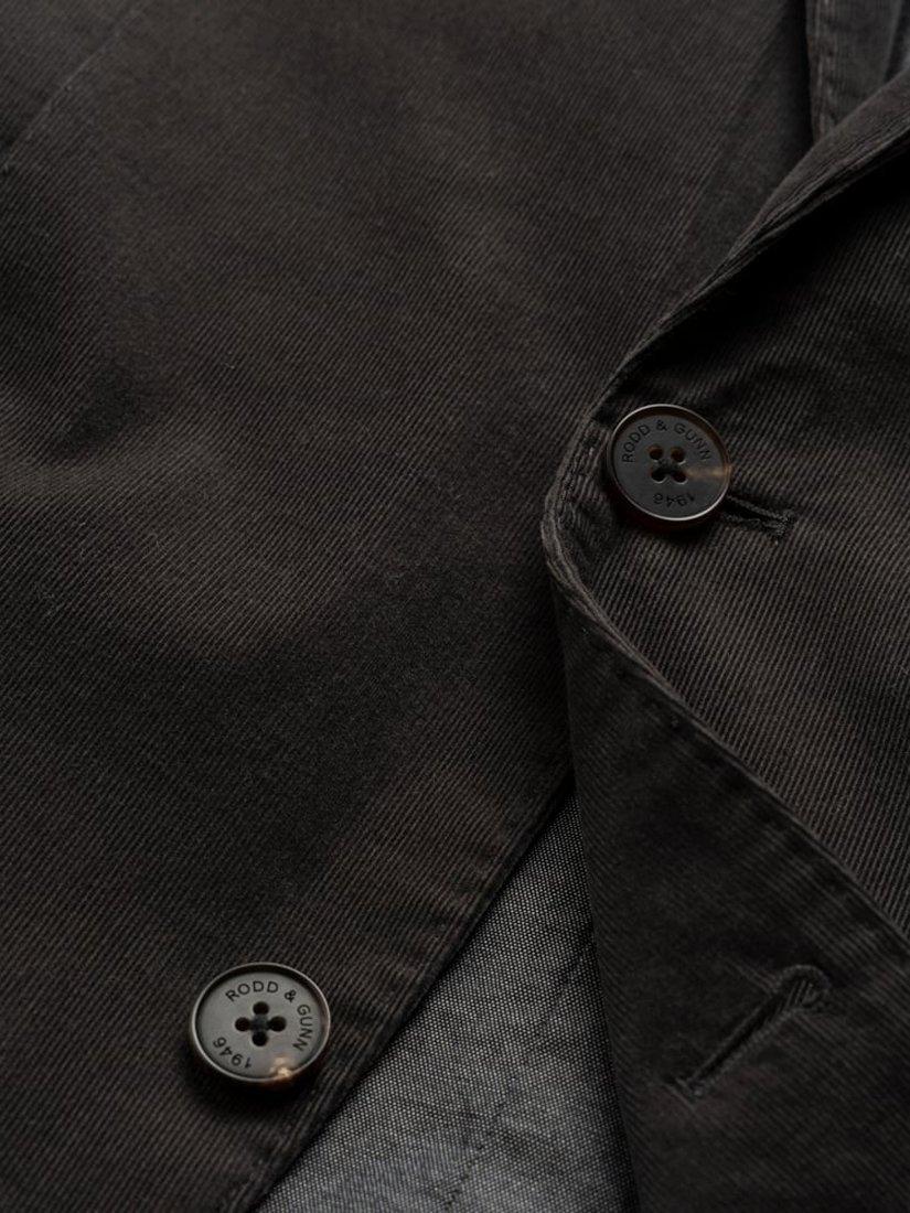 Product image 5 of 5, which shows Rodd & Gunn Saint Bathans Cotton Corduroy Slim Fit Blazer, Charcoal, L