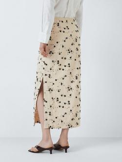John Lewis Embellished Pencil Skirt, Natural - view 2, Natural