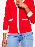 Boden Emilia Preppy Cardigan, Poppy Red
