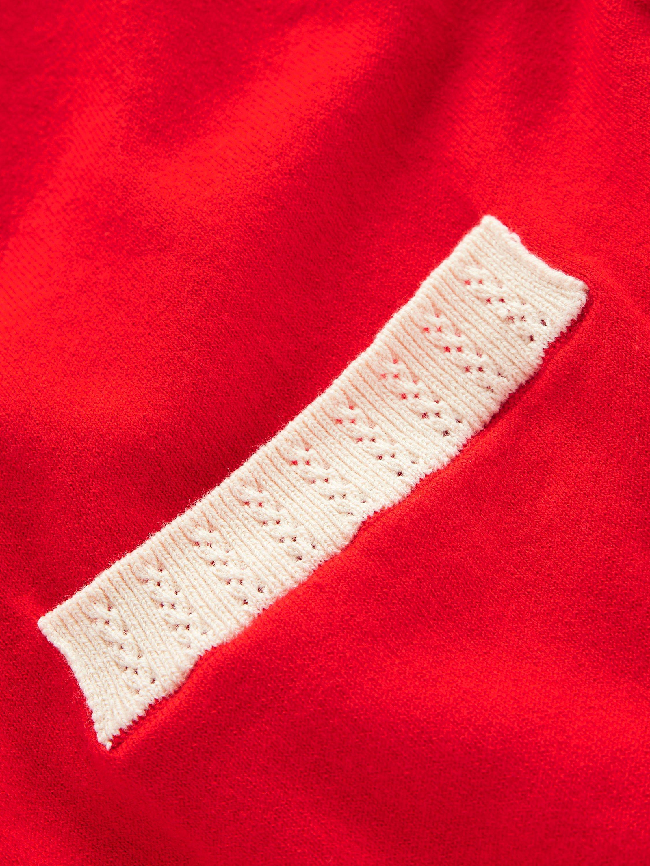 Product image 6 of 6, which shows Boden Emilia Preppy Cardigan, Poppy Red, S