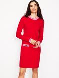 Boden Holly Knitted Shift Dress, Poppy Red